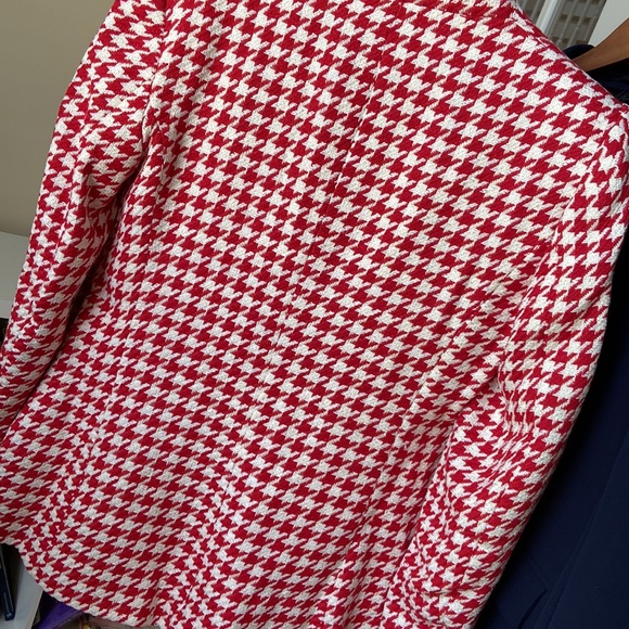 ZARA houndstooth textured collarless blazer blogger favorite - Picture 5 of 7